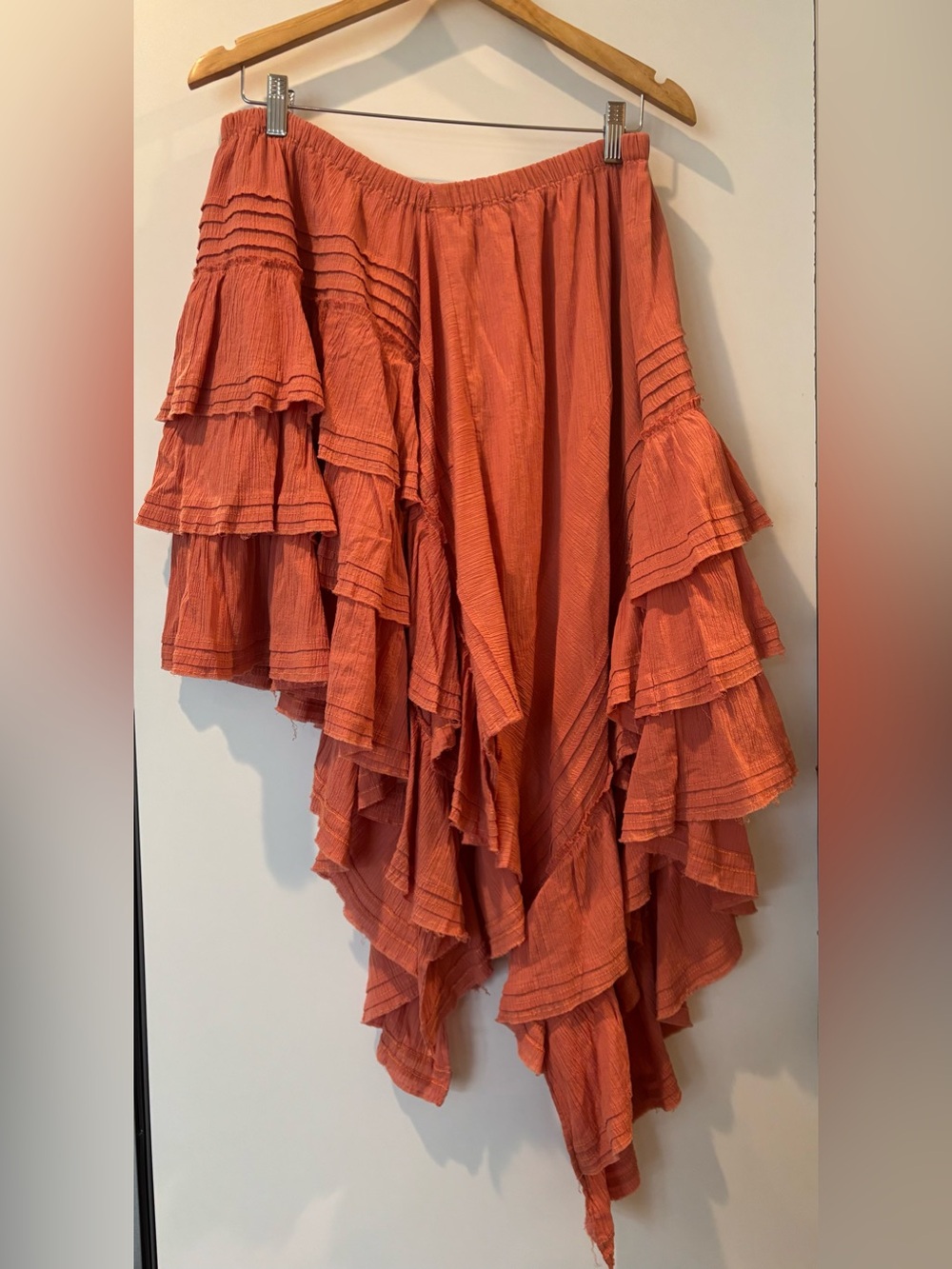 Free People Shipwreck Ruffle Midi Skirt new with tags size XL!! - Picture 5 of 8